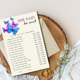 Hon sa att Möhippa Game Butterfly Flygblad