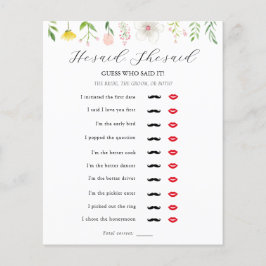 Hon sa att Möhippa Tea Shower Game