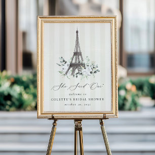 Hon sa att Oui Paris-Möhippan hälsar välkommen sig Poster
