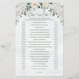 Hon sa: "Cute Bröllop Game Printable"