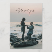 Hon sa ja, Beach Photo Förlovningsfest