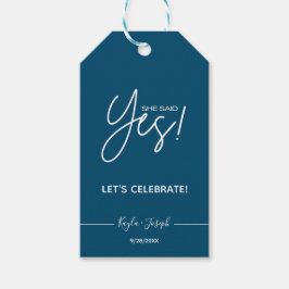 Hon sa Ja Förlovningsfest Navy Presentkort Presentetikett