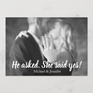 Hon sa ja Fotoengagemangsförklaring Meddelande