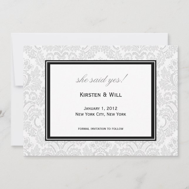 hon sa ja! inbjudningar (Framsida)