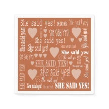 Hon sa ja Medium Terra Cotta Förlovningsfest