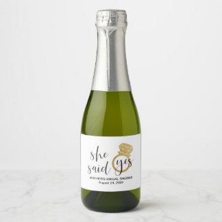 Hon sa ja Mini Sparkling Vin Flaska etikett