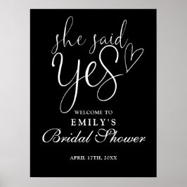 Hon sa ja Möhippa Välkomstskylt Poster