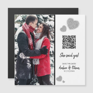 Hon sa ja! QR-kodfotomall Spara datum