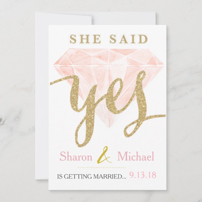 Hon sa Ja Rosa Diamant Meddelande (Framsida)