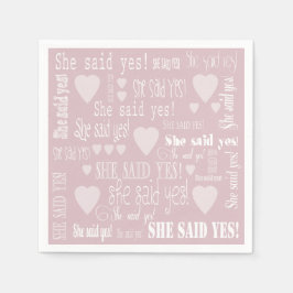 Hon sa Ja, Rosa Förlovningsfest Pappersservett