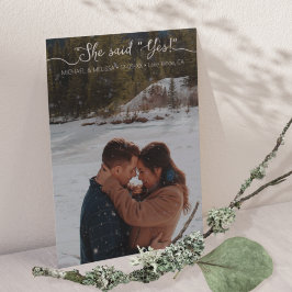 Hon sa ja skriptypografi Modern Minimalist Spara Datumet