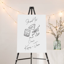 Hon sa Ja, välkomstskylt för minimal Förlovning