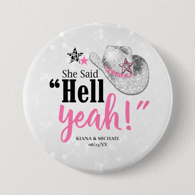 Hon Sade 'Hell Yeah' Cowgirl Hatt ID927 Knapp (Framsida)