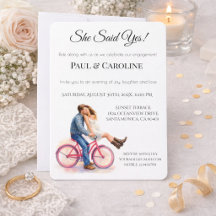 Hon Sade Ja Förlovningsfest Casual Romantisk