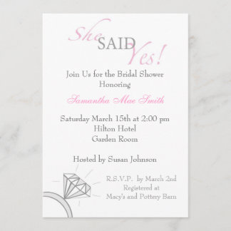 Hon sade ja rodna rosor inbjudningar