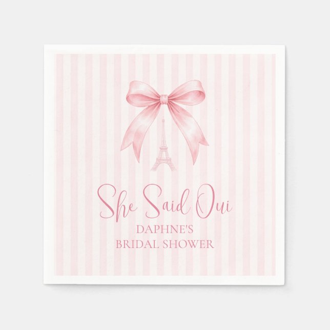 Hon Sade Oui Rosa Parisian Pappersservett (Framsidan)