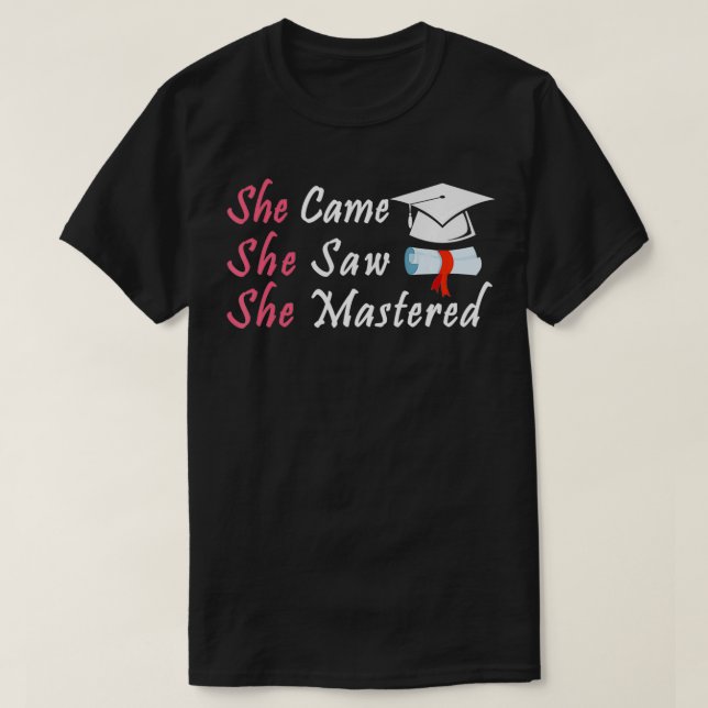 Hon såg att hon misshandlade Studenten T Shirt (Design framsida)