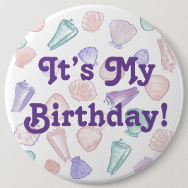 Hon säljer Snäckor Birthday Girl Pin Knapp