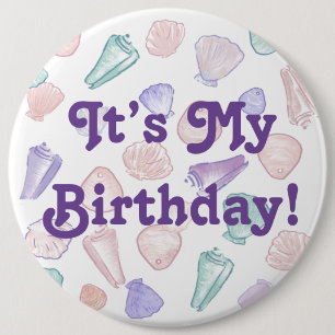 Hon säljer Snäckor Birthday Girl Pin Knapp