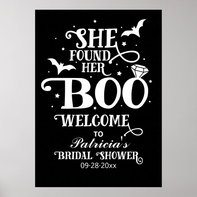 Hon Sannade Sin Käresta Halloween Bröllopsdusch sk Poster (Framsidan)