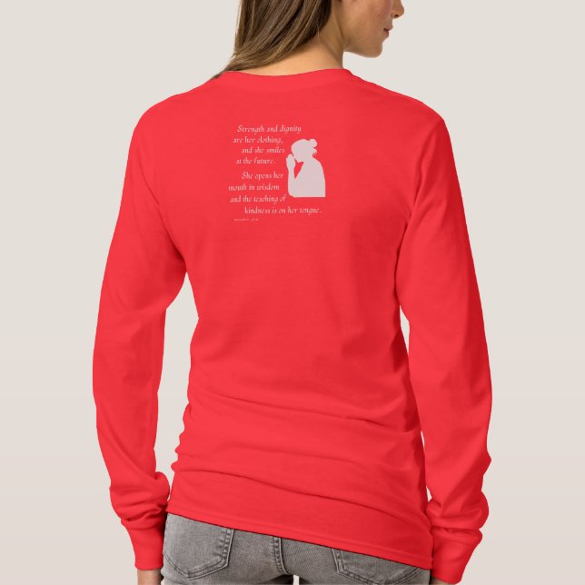 Hon sjöng på Framtidens Långärmad Shirt T Shirt (Baksida)