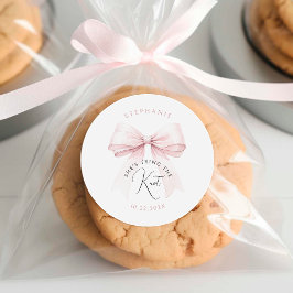 Hon ska knyta knuten - Bröllopsfest för bruden Runt Klistermärke