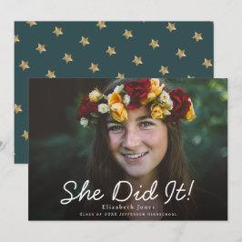 Hon skrev Studenten fotomeddelande Meddelande