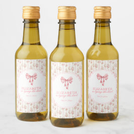 Hon Slar Knuten Coquette Bow Bröllopsfest Vinetikett