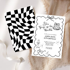 Hon sliter upp sina 20-åringar Bow 30års födelseda Inbjudningar