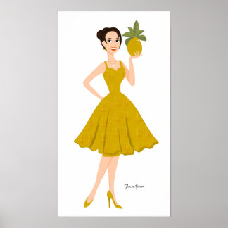 Hon som Kärlek ananas Poster