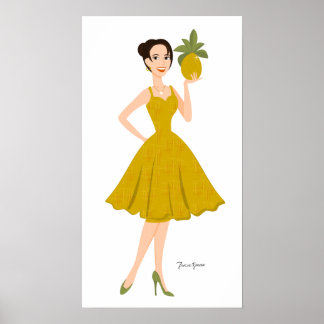 Hon som Kärlek ananas Poster