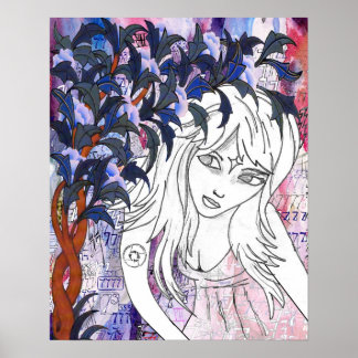 Hon som passerar genom rymden av Meghan Oona Poster