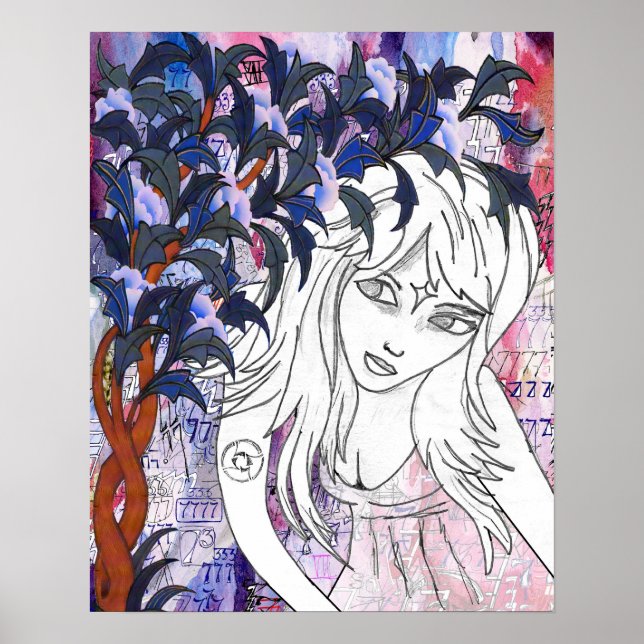 Hon som passerar genom rymden av Meghan Oona Poster (Framsidan)