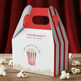 Hon Står Redo Att Föda Baby Shower Popcorn Presentaskar