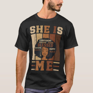 Hon Stark Utbildad Svart Kvinna T Shirt