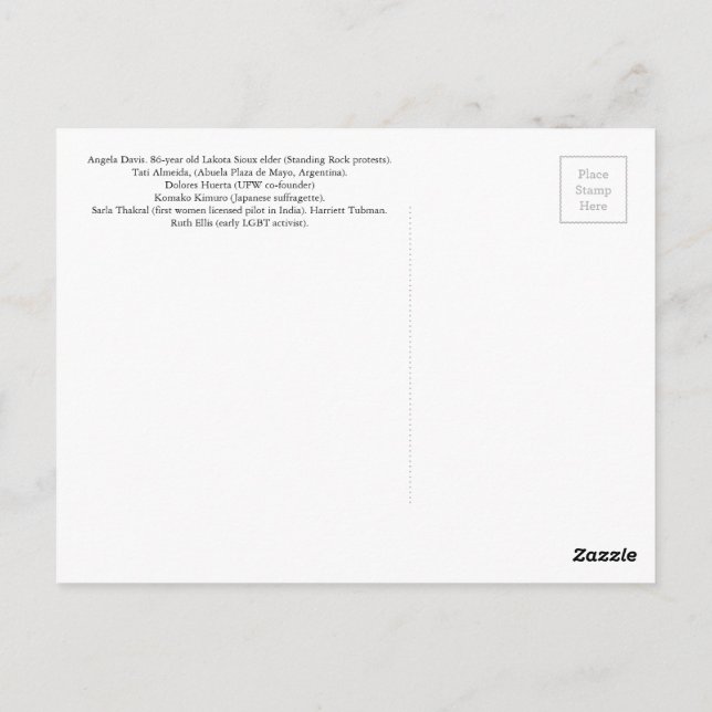 Hon stod fast vykort (Baksida)