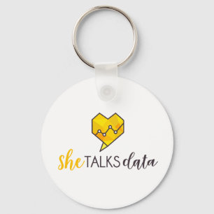 Hon talar data Keychain Nyckelring