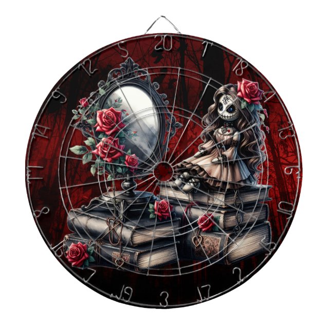 Hon tittar på darttavla (Framsidan)