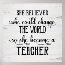 Hon trodde att hon kunde byta ut World Teacher