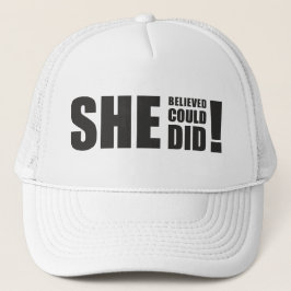 Hon trodde att hon kunde, det gjorde hon! keps