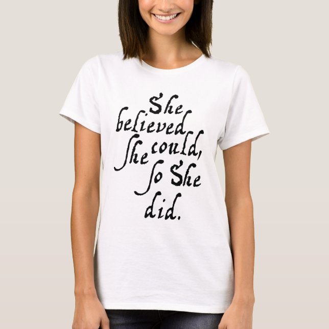 Hon trodde att hon kunde det, så det gjorde hon. tee shirt (Framsida)