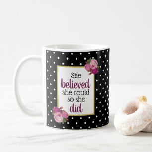 Hon trodde att hon kunde göra Blommigtar Kaffemugg