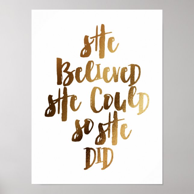 Hon trodde att hon kunde göra det poster (Framsidan)