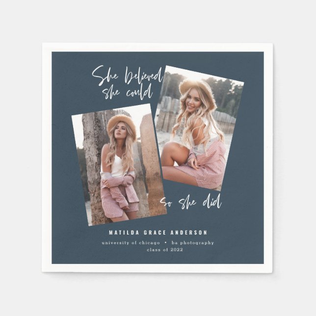 Hon trodde att hon kunde göra det så hon gjorde st pappersservett (Framsidan)