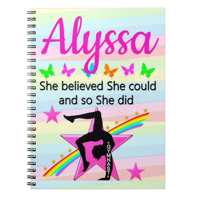 HON TRODDE ATT HON KUNDE GYMNAST DESIGN ANTECKNINGSBOK (Framsidan)
