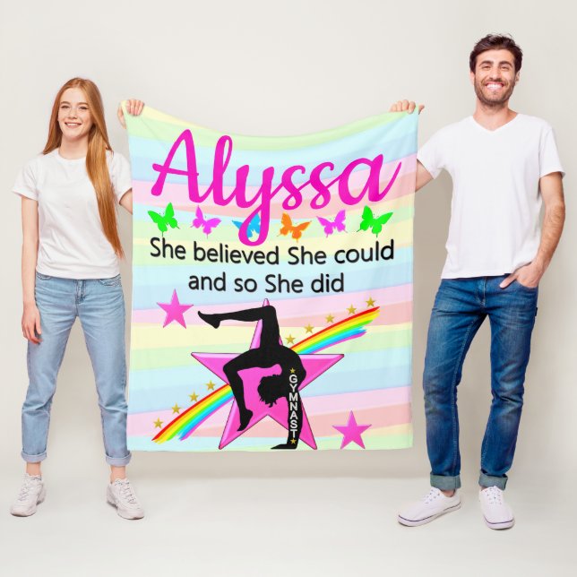 HON TRODDE ATT HON KUNDE GYMNAST DESIGN FLEECEFILT (På plats)