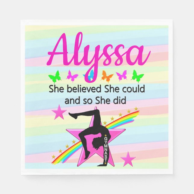 HON TRODDE ATT HON KUNDE GYMNAST DESIGN PAPPERSSERVETT (Framsidan)