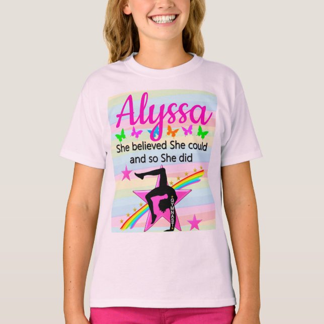 HON TRODDE ATT HON KUNDE GYMNAST DESIGN T SHIRT (Framsida)