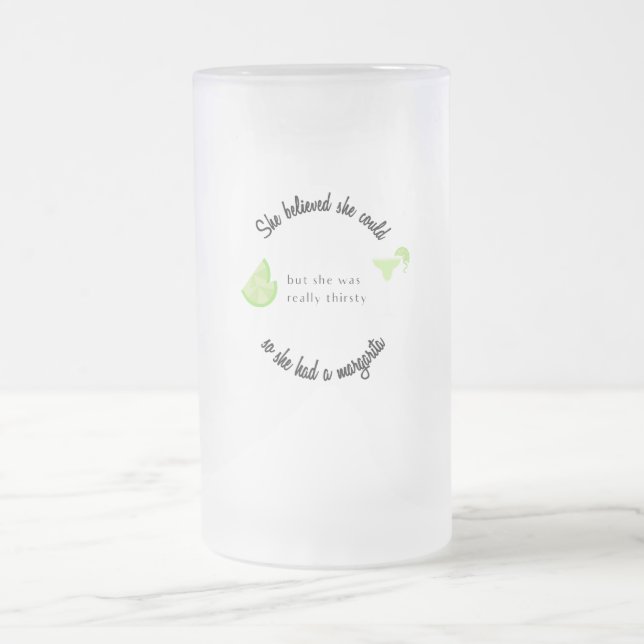 Hon trodde att hon kunde ha en Margarita Frostat Ölglas (Center)