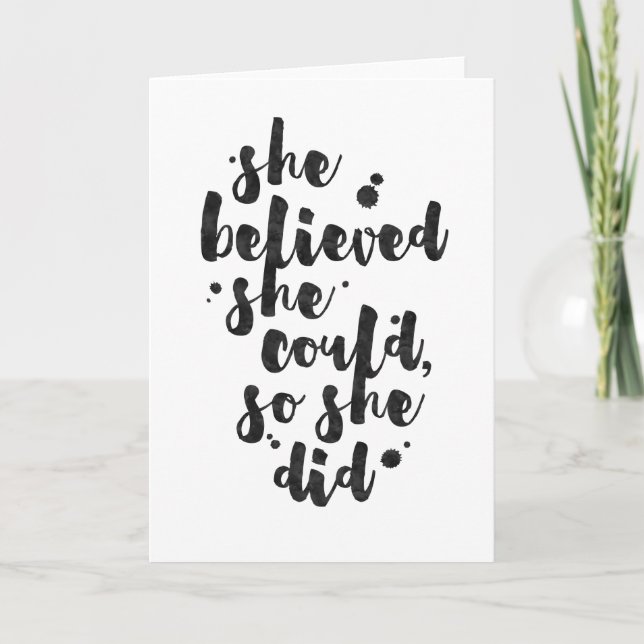 Hon trodde att hon kunde - inspirationskort kort (Framsida)